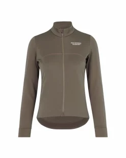 Pas Normal Studios Women's Essential Thermal Long Sleeve Jersey — Ash Brown^Women Jerseys