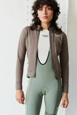 Pas Normal Studios Women's Essential Thermal Long Sleeve Jersey — Ash Brown^Women Jerseys