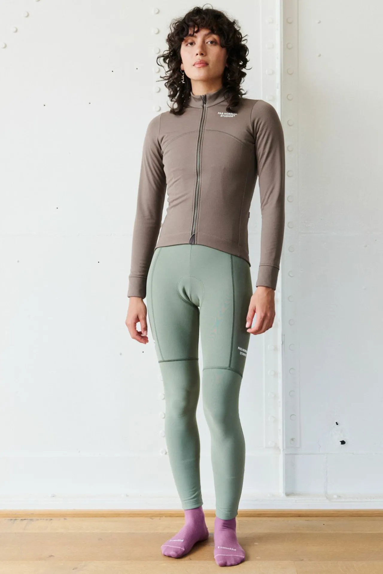 Pas Normal Studios Women's Essential Thermal Long Sleeve Jersey — Ash Brown^Women Jerseys