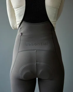 Pas Normal Studios Women's Essential Thermal Long Bibs — Stone Grey^Women Bibs