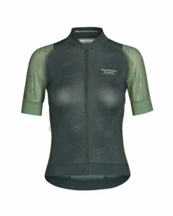 Pas Normal Studios Women's Mechanism Late Drop Jersey — Dark Moss Contrast^Women Jerseys