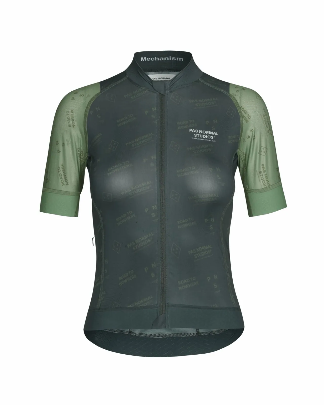 Pas Normal Studios Women's Mechanism Late Drop Jersey — Dark Moss Contrast^Women Jerseys