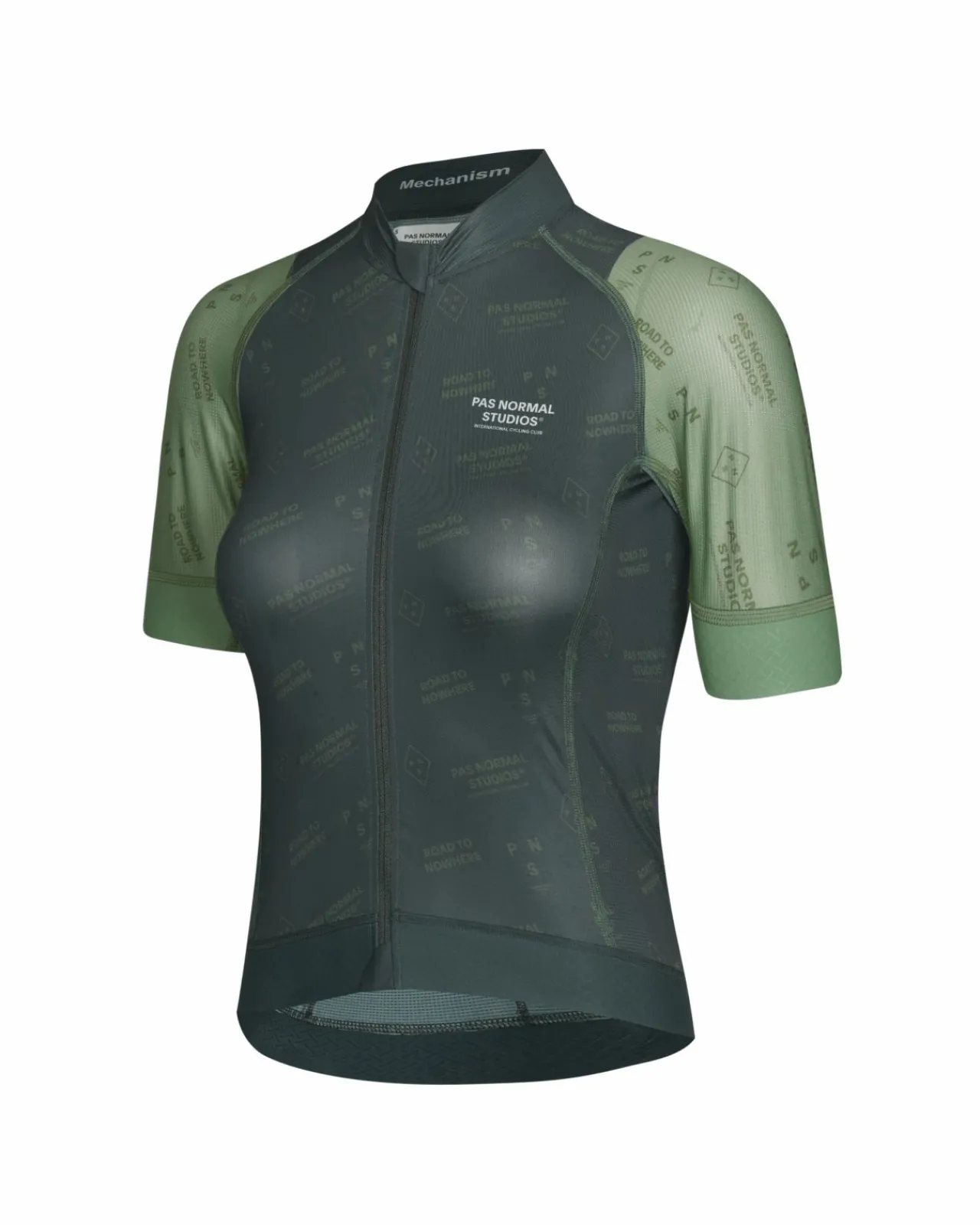 Pas Normal Studios Women's Mechanism Late Drop Jersey — Dark Moss Contrast^Women Jerseys