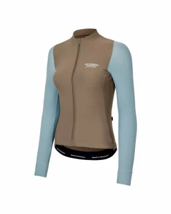 Pas Normal Studios Women's Mechanism Long Sleeve Jersey — Dusty Blue / Dark Stone^Women Jerseys