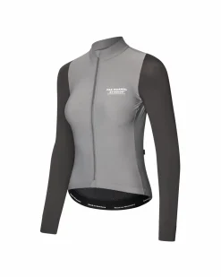Pas Normal Studios Women's Mechanism Long Sleeve Jersey — Colour Block Grey^Women Jerseys