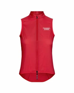 Pas Normal Studios Women's Mechanism Stow Away Gilet — Deep Red^Women Jackets & Gilets