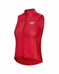 Pas Normal Studios Women's Mechanism Stow Away Gilet — Deep Red^Women Jackets & Gilets