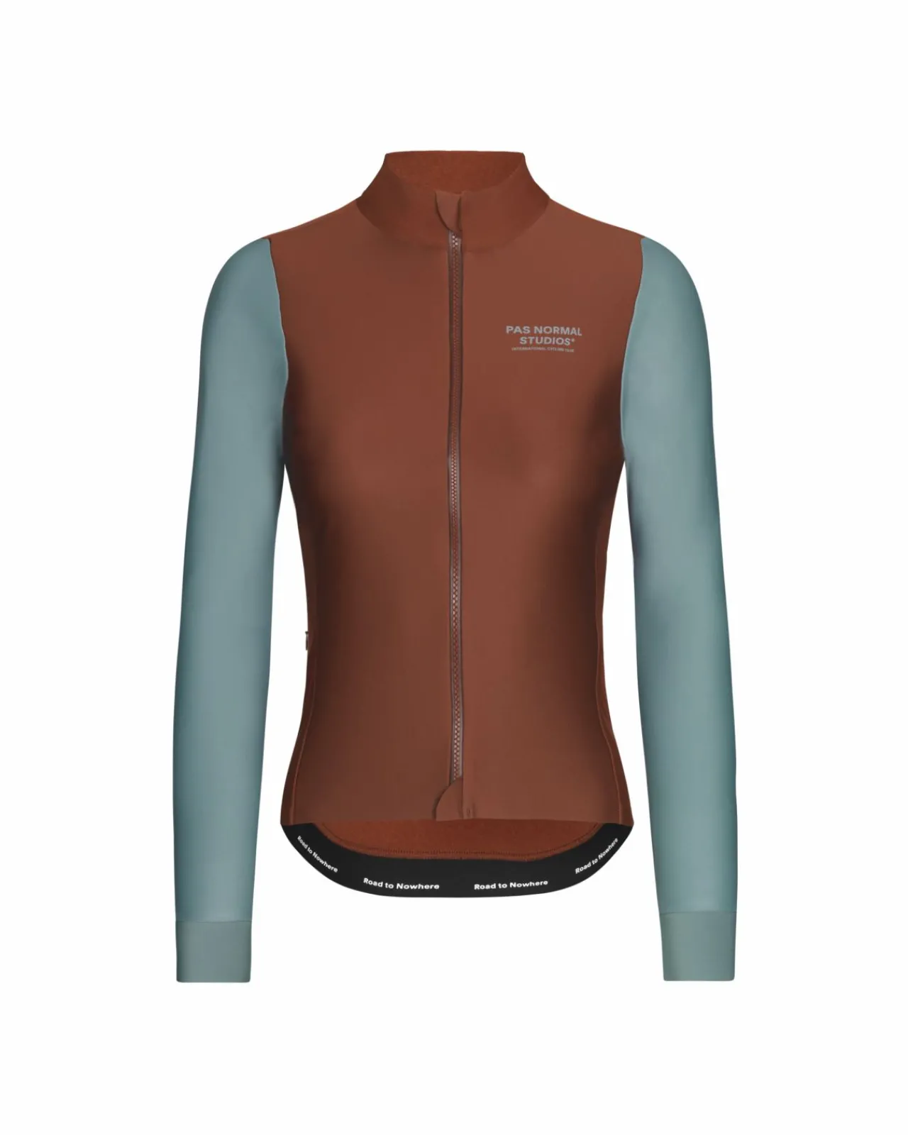 Pas Normal Studios Women's Mechanism Thermal Long Sleeve Jersey — Mahogany / Dusty Teal^Women Jerseys