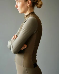 Pas Normal Studios Women's Mechanism Thermal Long Sleeve Jersey — Earth / Dark Stone^Women Jerseys