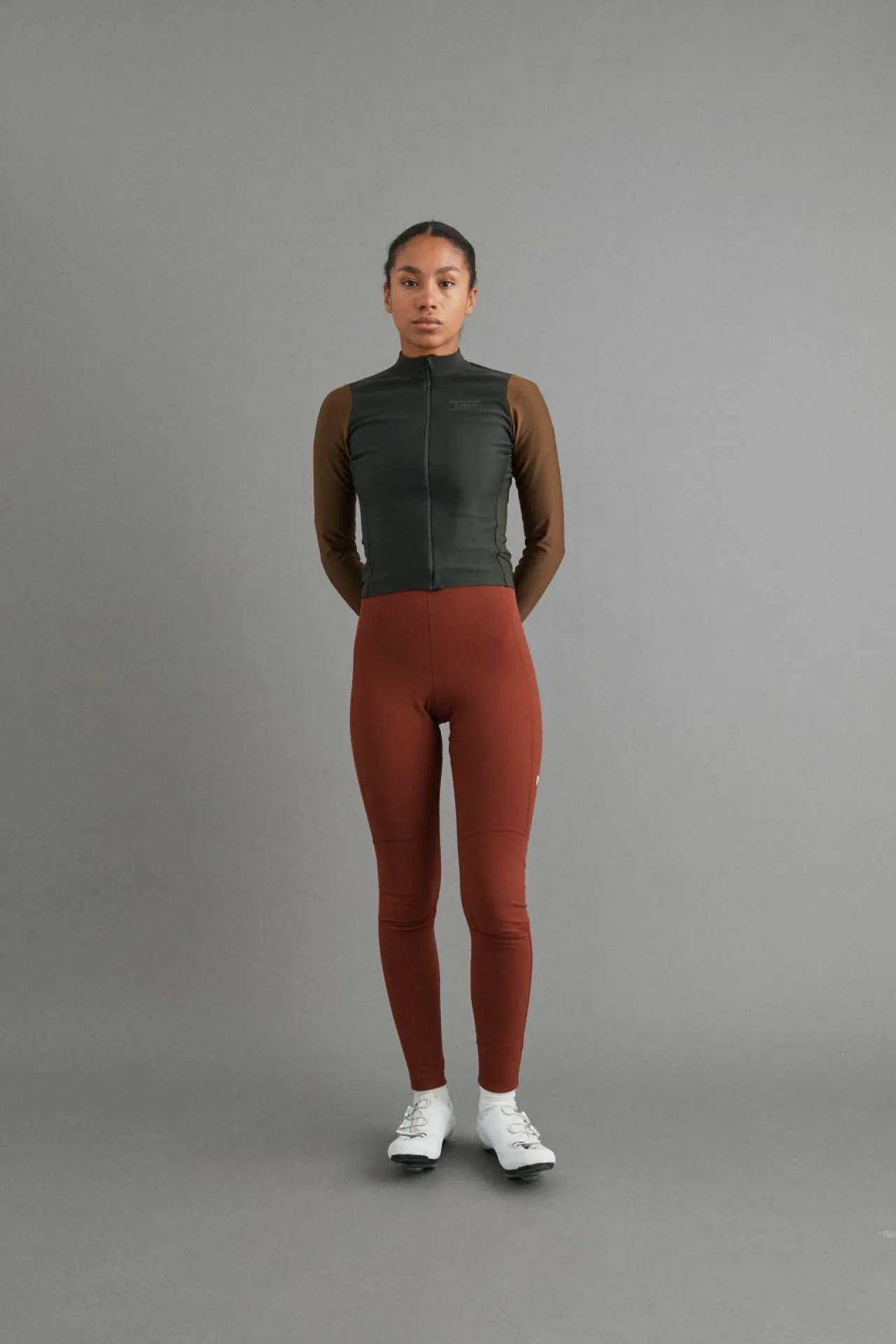 Pas Normal Studios Women's Mechanism Thermal Long Sleeve Jersey — Dark Olive / Army Brown^Women Jerseys