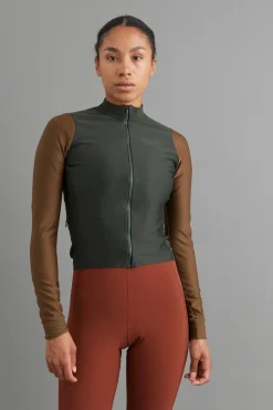 Pas Normal Studios Women's Mechanism Thermal Long Sleeve Jersey — Dark Olive / Army Brown^Women Jerseys