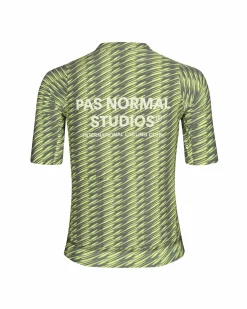 Pas Normal Studios Women's Solitude Jersey — Dark Moss / Lime Green^Women Jerseys