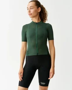 Pas Normal Studios Women's Solitude Mesh Jersey — Dark Green^Women Jerseys