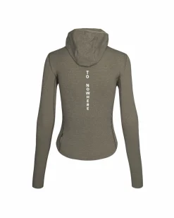 Pas Normal Studios Women's Thermal Hooded Windproof Base Layer — Dark Stone^Women Base Layers