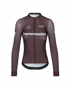 Pas Normal Studios Women's T.K.O. Long Sleeve Jersey — Mahogany Transmission^Women Jerseys