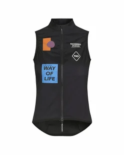 Pas Normal Studios Women's T.K.O. Mechanism Stow Away Gilet — Black^Women Jackets & Gilets